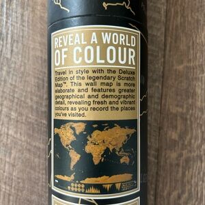 Deluxe Edition Scratch Map - Black and Gold